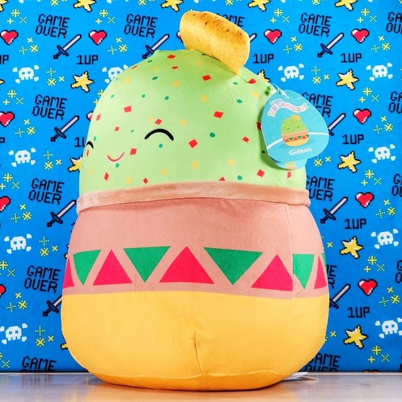 Squishmallow Gideon the Guacamole with Tortilla Chip 14" UltraSoft Food Plush - Picture 6 of 12